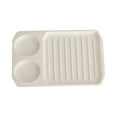 thumbnail image 1 of 2-In-1 Microwave Baking Tray 1PC White 11x8in, Grooved Microwave Cooker with 2 Egg Slot, Non Sticky Quick Classic Pan for Home Cooking, 1 of 8