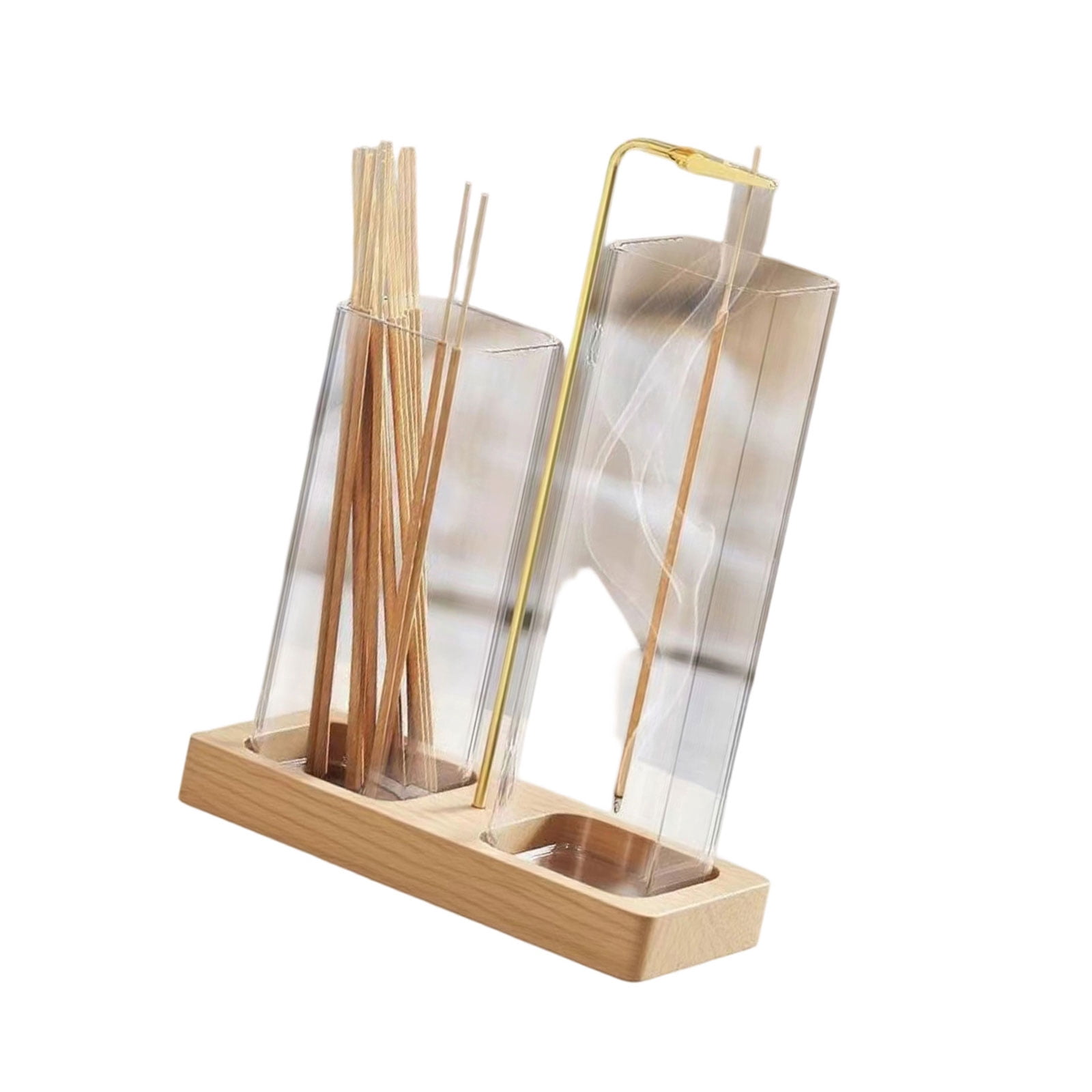 2 In 1 Modern Incenses Burners with Glass Ashes Catcher Anti Ashes ...