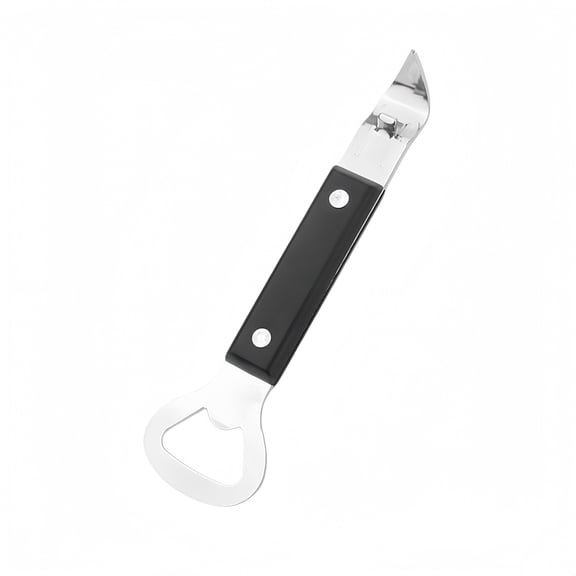 2-In-1 Multifunctional Can Opener, Stainless Steel Punch And Manual Opener, Compact And Durable, Black