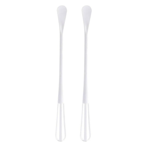 2 In 1 Multifunctional Egg Beater With Seasoning Spoon Upgrade Double Head Plastic Whisks For Cooking Non Scratch Wisking Tool