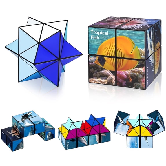 Star Cube Magic Cube Set, 2 in 1 Yoshimoto Cube for Kids and Adults, Toys for Boys and Girls