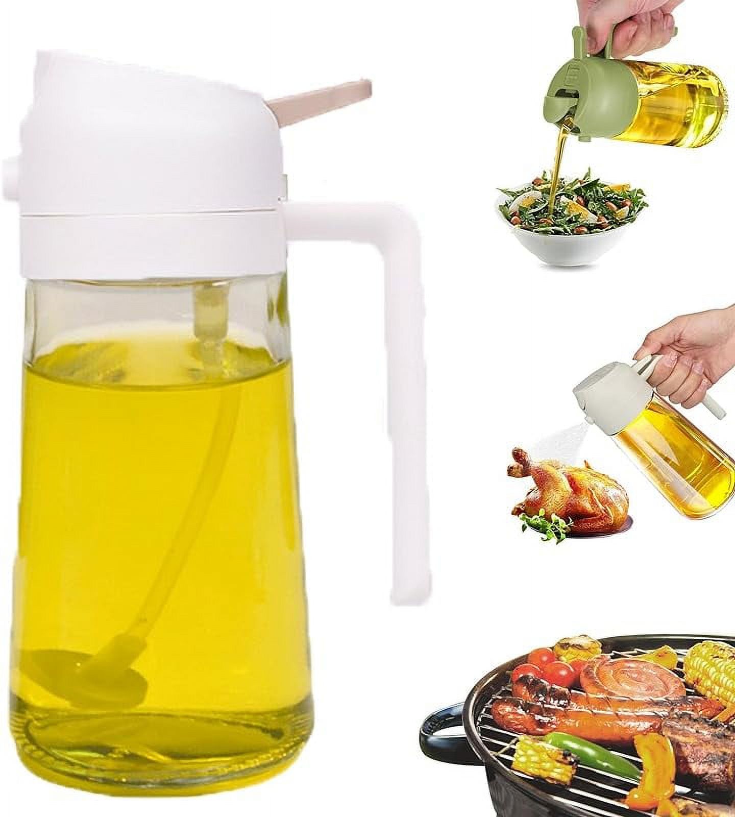 2 In 1 Oil Dispenser And Oil Sprayer, Oil Dispenser for Kitchen Spray