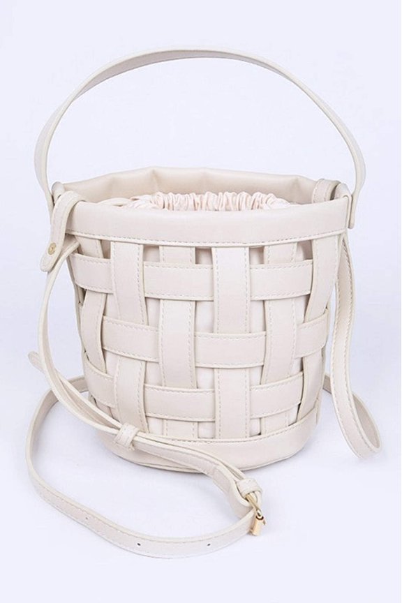 2 In 1 Open Weaved Bucket Swing Bag