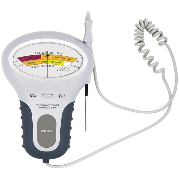 2 In 1 PH Chlorine Meter Chlorine Tester PH Tester Chlorine Water Quality Tester CL2 Measuring For Swimming Pool Aquarium ,Multifunctional