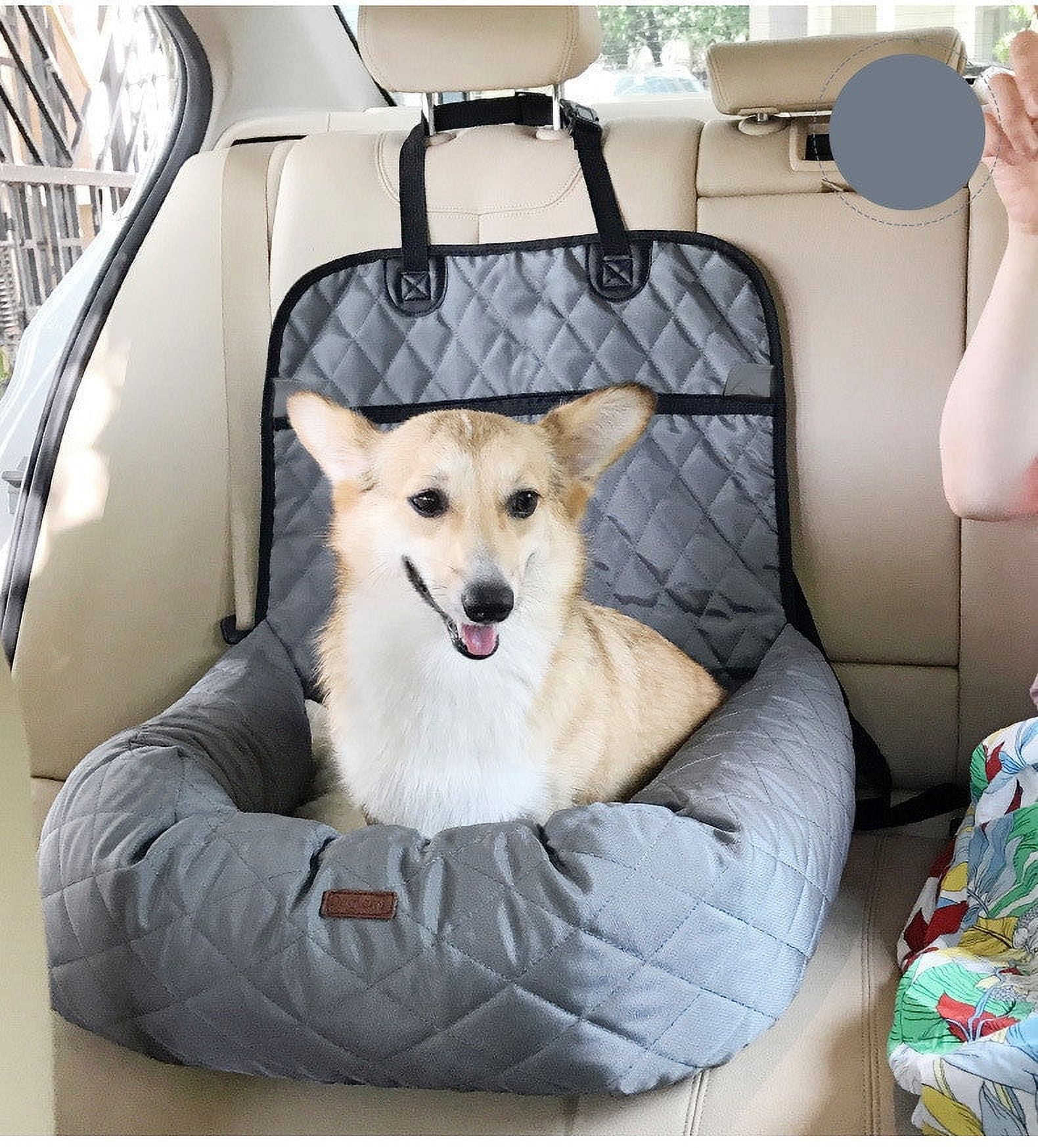 Dog Car Seat – Premium Dog Carriers for Small & Medium Dogs, with Built-in  Handles – Dog Carrier with Soft Cotton Interior – Washable Pet Car Seat