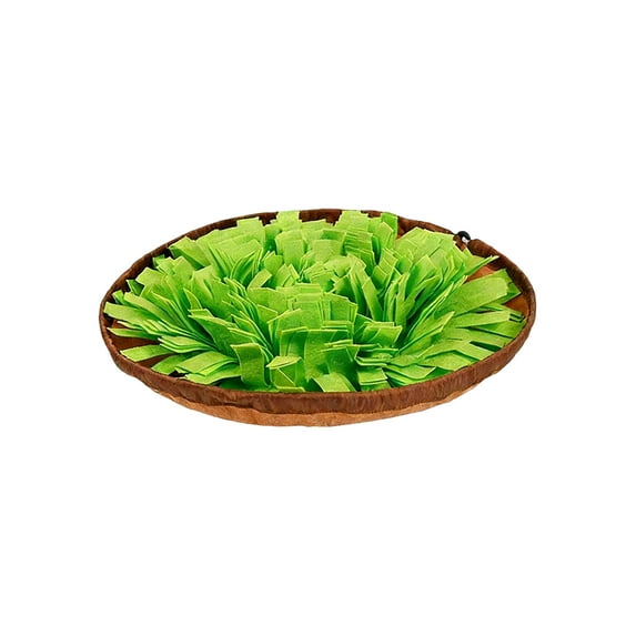 2-In-1 Pet Snuffle Mat & Slow Feeder Bowl, Interactive Sniffing Pad For Dogs & Cats, Mental Stimulation Toy To Burn Energy & Reduce Anxiety, Foldable & Portable, Felted Fabric,