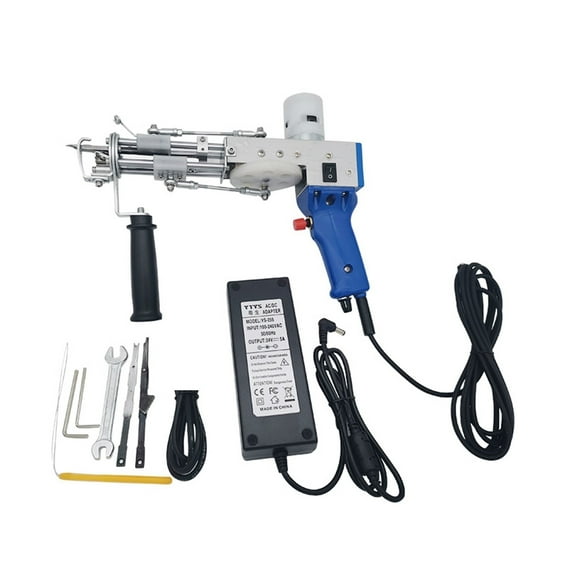 2 In 1 Pink Tufting Gun Cut Pile Loop Pile Electric Carpet Rug Carpet Weaving Knitting Machine Gift DIY Knittin Crochet Supplies