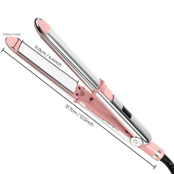 2 In 1 Portable Hair Straightener Flat Irons Straight And Curly Hair Ceramic Hair Straightener (B-70,EU)