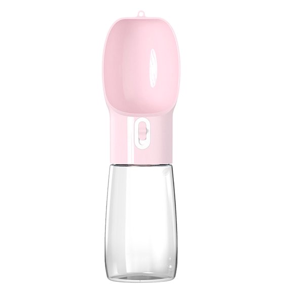 2-In-1 Portable Pet Water & Food Bottle, Leakproof Travel Dispenser With 400Ml Capacity, Lightweight & Compact For Dogs & Cats Outdoor Hydration & Feeding