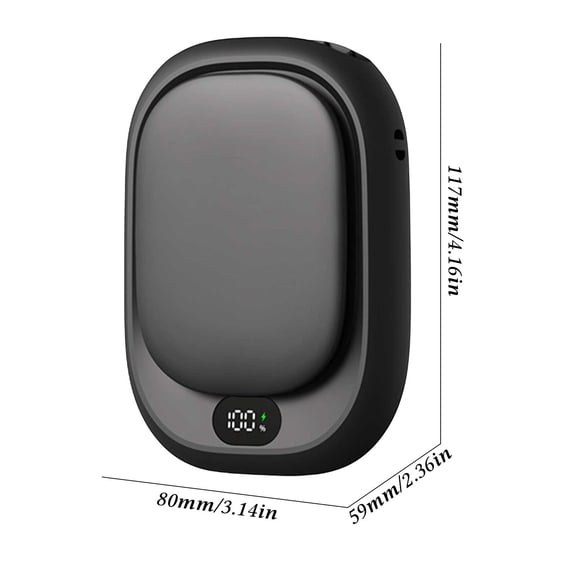 2-In-1 Rechargeable Hand Warmer And Power Bank With Digital Display 10000mAh Battery Portable Pocket Heater For Winter