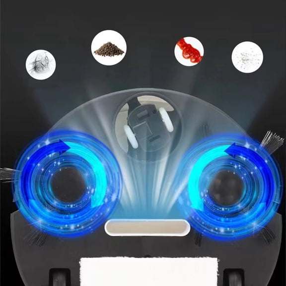 2-In-1 Robot Vacuum With Humidifier Spray: Self-Charging Cleaning Solution! Black Mingyiq Inc