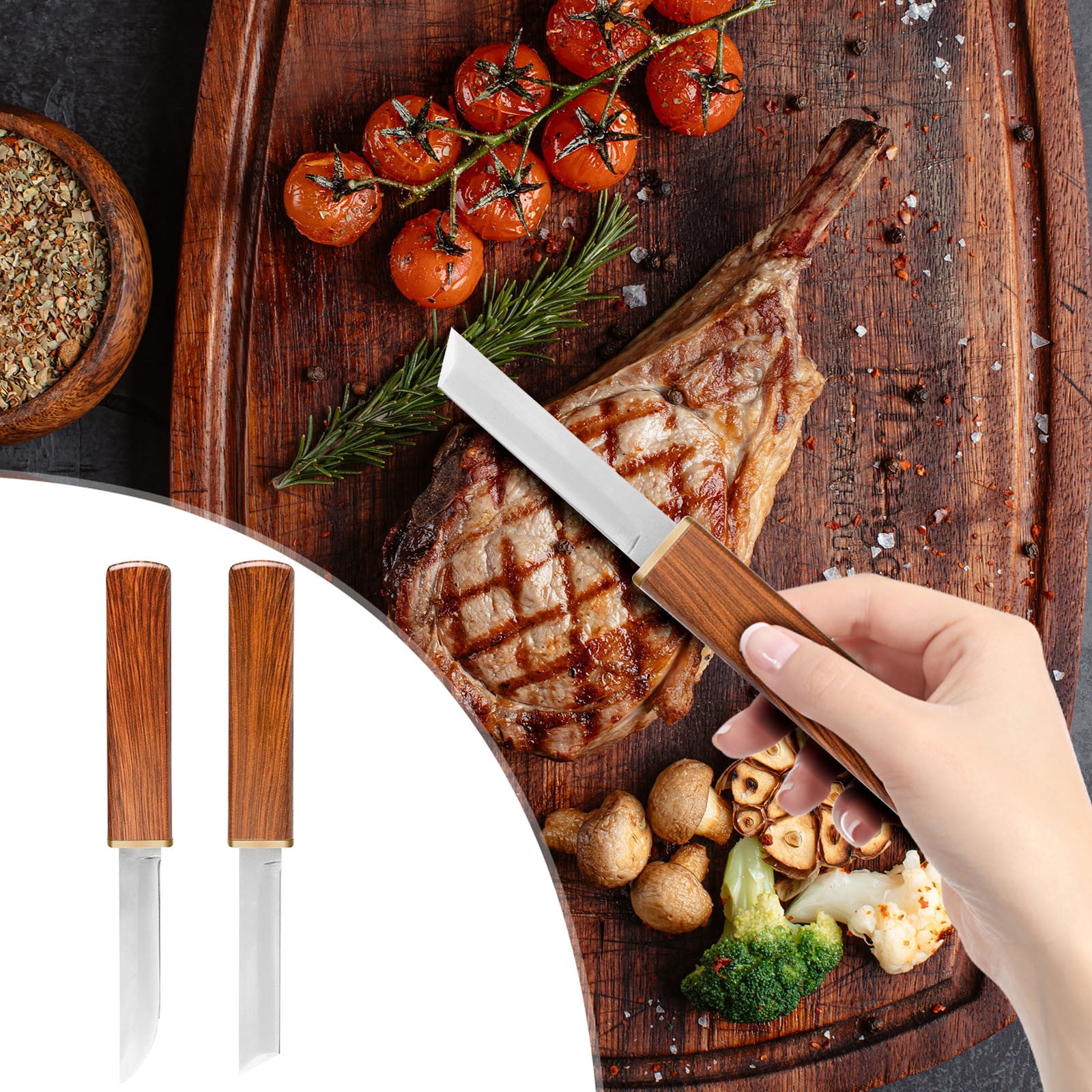 2 In 1 Samurai Knives,Multifunctional Fruit Knife ,Twin Knife With