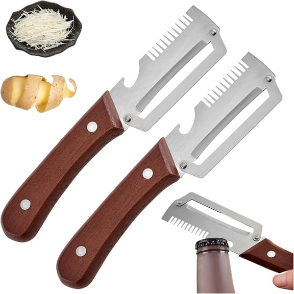 2-In-1 Serrated Peeling Knife Premium Vegetable Peeler, 3 In 1 Peeler And Slicer Tool, Multifunctional Kitchen Gadget for Vegetables
