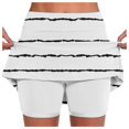 thumbnail image 1 of 2 In 1 Skorts Women 2 In 1 High Waisted Golf Skorts Lightweight Comfy Breathable Athletic Workout Skirts Shorts with Pockets,White,XXXL, 1 of 5