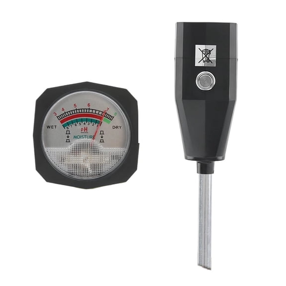 2 In 1 Soil PH Meter Garden Flower Soil PH Moisture Tester Detector For Lawn Farm Outdoor Use 300 Mm Long Metal Sensor