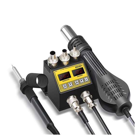 2 In 1 Soldering Station LCD Digital Display BGA Rework Hot Air Blower Heat Gun Hair Dryer Welding Repair Tools 8898