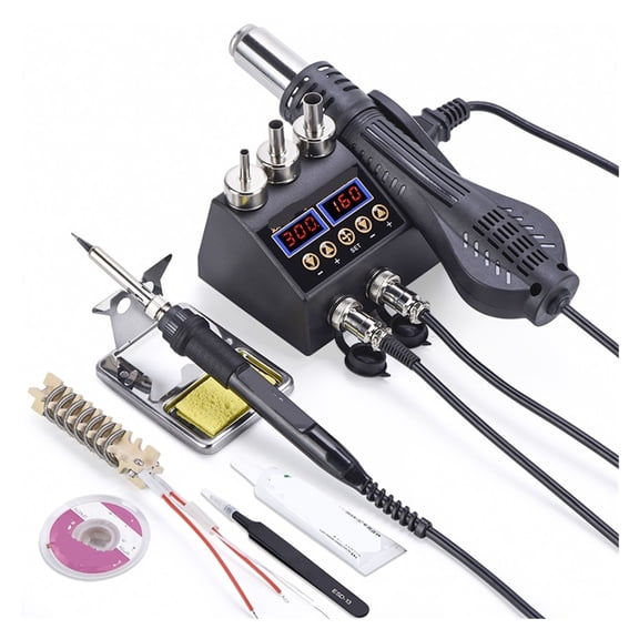 2 In 1 Soldering Station LCD,Digital Display Welding Rework Station For Cell-phone BGA SMD PCB IC,Repair Solder Tools ,Accurate Temperature Control