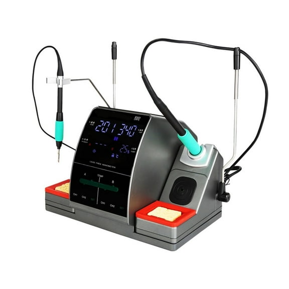 2 In 1 Soldering Station LCD Digital Display Welding Rework Station Soldering Iron Kit C210 C115 ,Complete Set