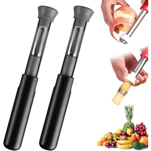 2 In 1 Stainless Steel Fruit Corer and Peeler – Apple Core Removal Kitchen Tool