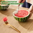 thumbnail image 1 of 2-In-1 Stainless Steel Fruit Fork Cutter Watermelon Slicer Tool Watermelon Windmill Cutter for Home Party Camping Kitchen Gadget, 1 of 8