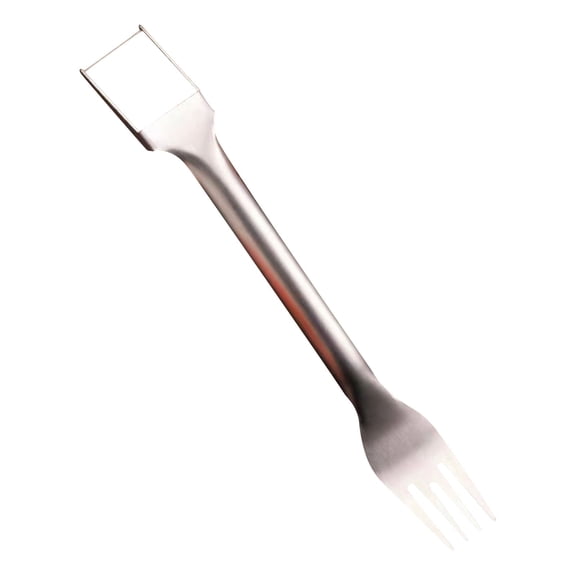2 In 1 Stainless Watermelon Slicer, Cube Cutting Tool With Fork Head, Kitchen Gadget For Watermelon And Serving (Silver)