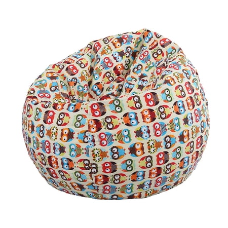 2 In 1 Stuffed Animal Storage Chair Cover - LARGE Children Plush Toy Organizer For Kids Boys Girls Parrot