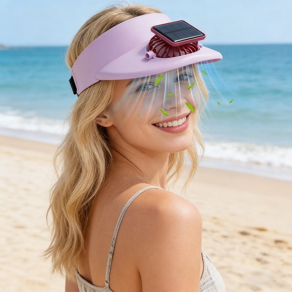 2-In-1 Summer Solar Charging Fan Cap With Duckbill Visor, Portable Sunshade Hat With Built-In Cooling Fan, Ideal For Outdoor Activities And Daily Sun Protection