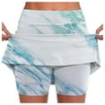 thumbnail image 1 of 2 In 1 Tennis Skorts 2 In 1 High Waisted Golf Skorts Quick Dry High Elastic Gym Shorts Tennis Skorts Shorts with Liner Pockets,White,XXXL, 1 of 5