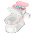 thumbnail image 1 of Babyomi 2-in-1 Potty Training Toilet for Toddlers Ages 1-3, Larger Potty Chair  with Flushing Sound & Storage  ，Pink, 1 of 7