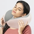 thumbnail image 1 of 2-In-1 Travel Neck Pillow, Advanced Neck Support For Long Flights, Portable Drawstring Bag, U Shape Memory Foam Pillows For Traveling, Car, Home Airplane Neck Pillow Nap Pillow Student, 1 of 6