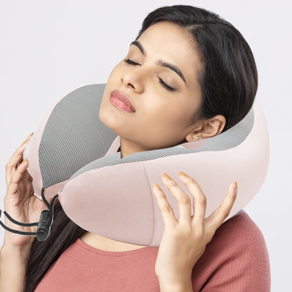 2-In-1 Travel Neck Pillow, Advanced Neck Support For Long Flights, Portable Drawstring Bag, U Shape Memory Foam Pillows For Traveling, Car, Home Airplane Neck Pillow Nap Pillow Student