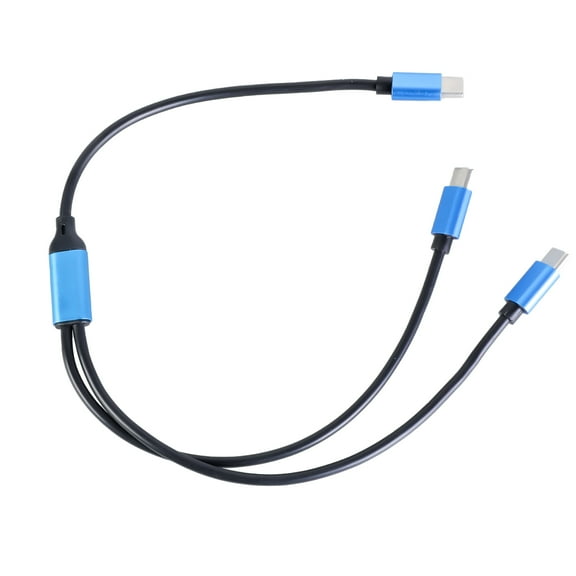 2 In 1 USB C to Two USB C Splitter Cable Type C To Twin Type C Charging 80W And 480Mbps Data Cord For Phones Tablets