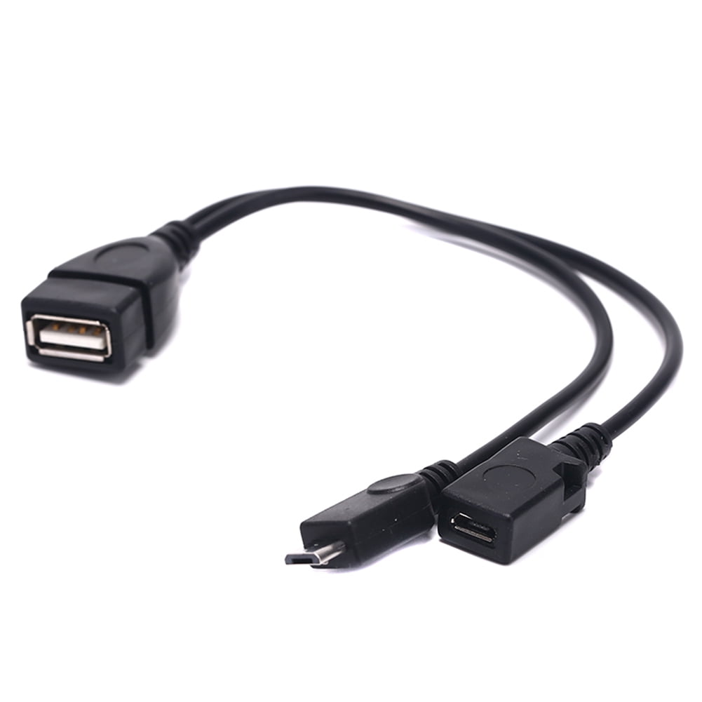 2 In 1 USB OTG Adapter Cable Host Power Y Splitter Fast Charging For Connecting Usb Devices Compatible for Android