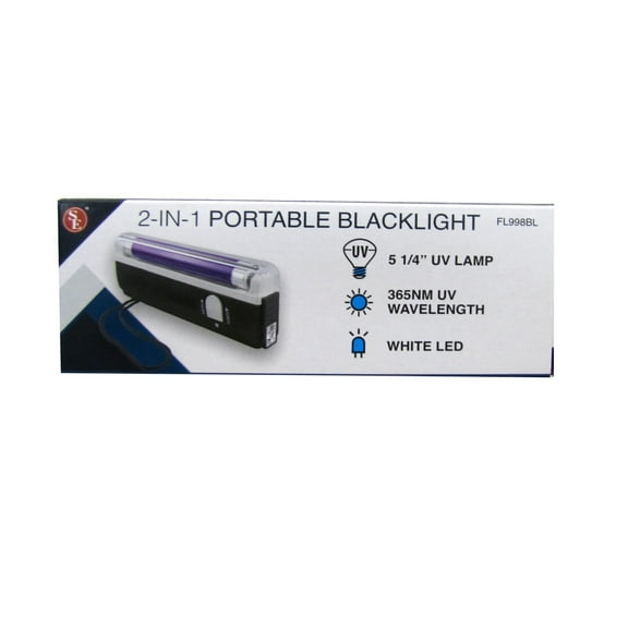 2-In-1 Ultraviolet Black Light Body Fluid Detector Portable Dual LED Flashlight Handheld UV Blacklight