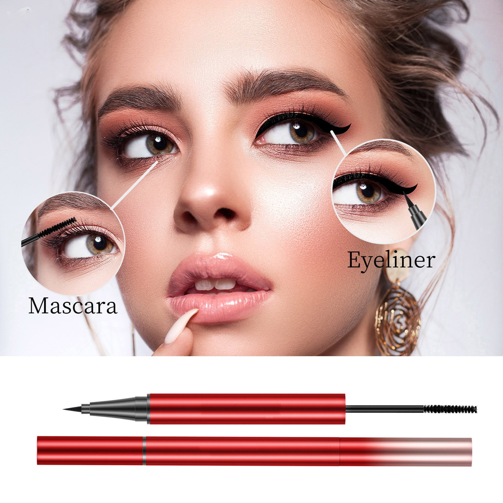 2 In 1 Water Proof 3D QuickDry Non Smudging Volumizing Slim Two Head