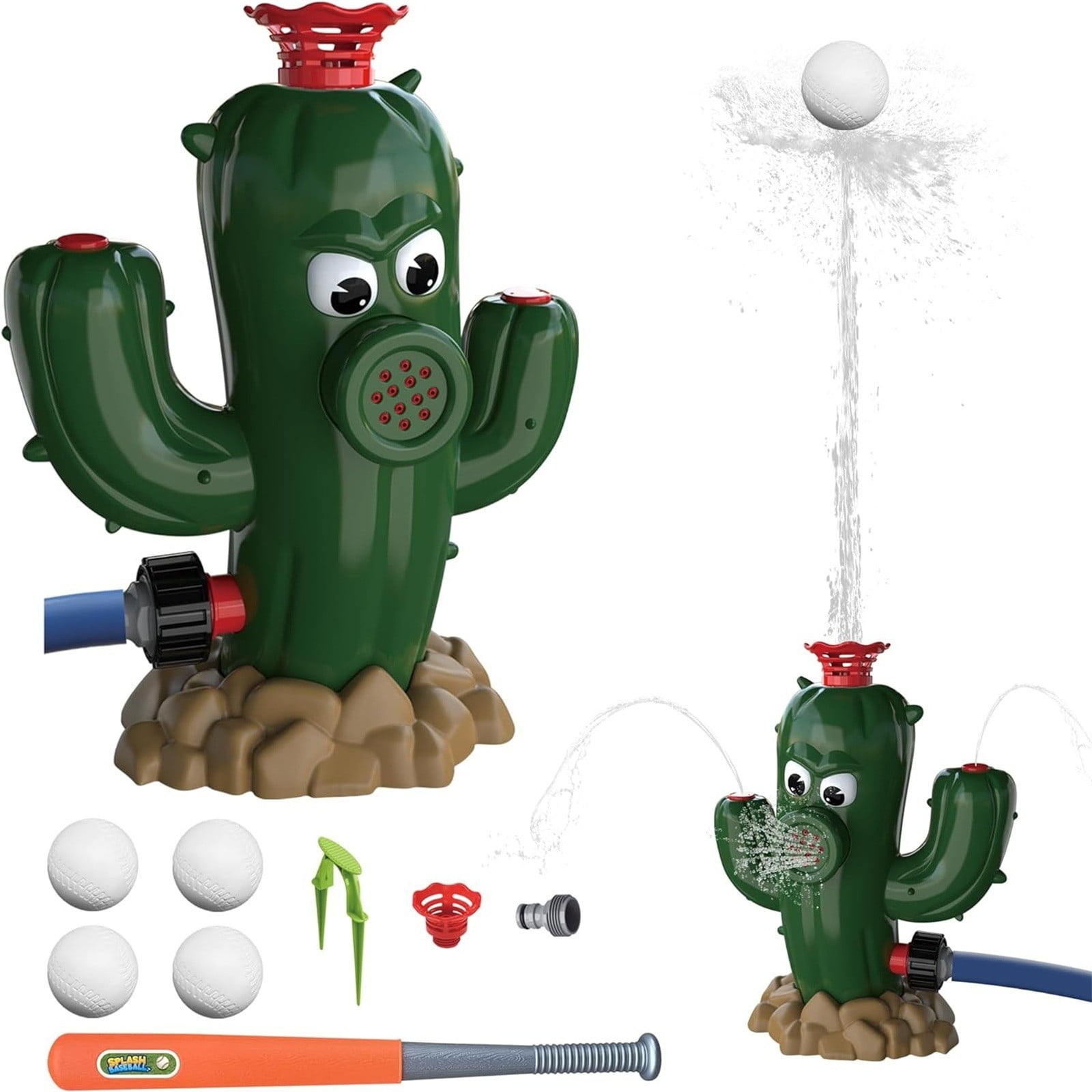 2-In-1 Water Sprinkler Baseball Helicopter Toy, Firefighting Themed Water Spray Toy, Dual-Function Play for Everyone, Easy to Use, Perfect for Yard, Pool and Outdoor Water Fun