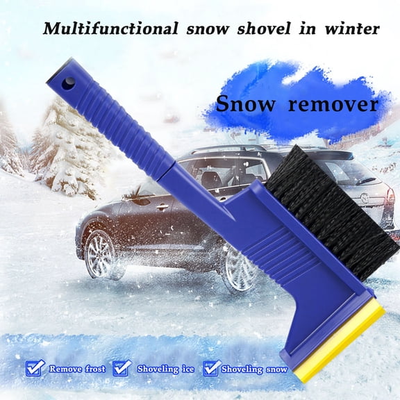2 In 1 Winter Snow Scraper,14.5inch Handheld Small Ice Removal,Detachable Designs Saves Space,Suitable for Winter Snow Removal & Vehicle Cleaning