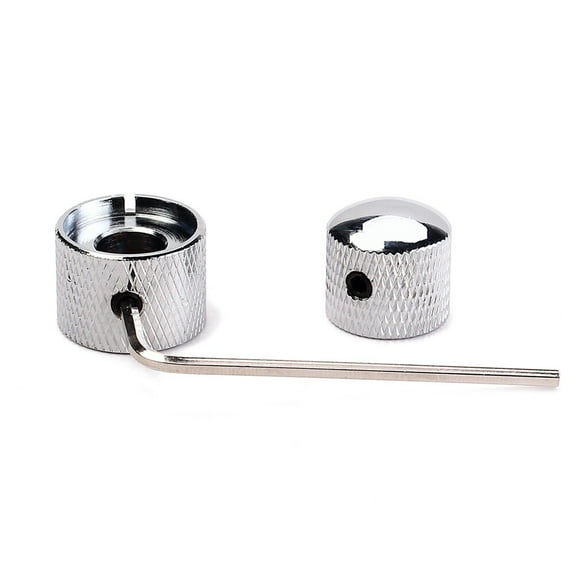 UKCOCO Guitar Control Knob Dual Concentric Volume Tone Blend Control Knobs Metal Silver 1 Set