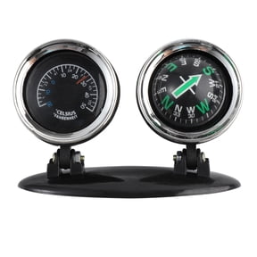 2 In Digital Thermometer Guide Ball Car Thermometer Dashboard Ball Vehicles Compass Car Ornaments Car Compass