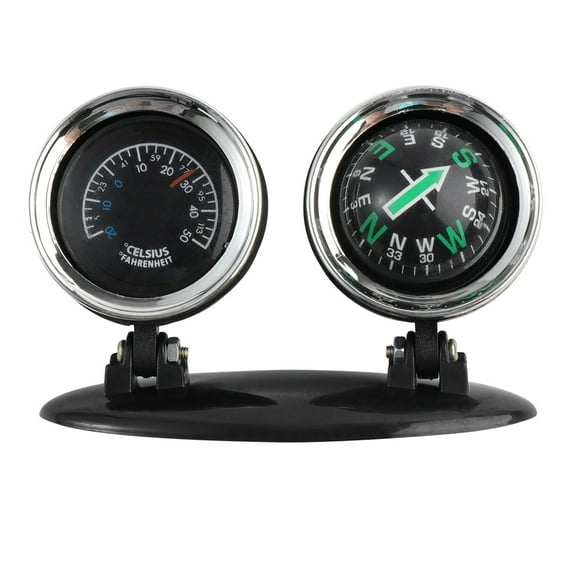 2 In Digital Thermometer Guide Ball Car Thermometer Dashboard Ball Vehicles Compass Car Ornaments Car Compass
