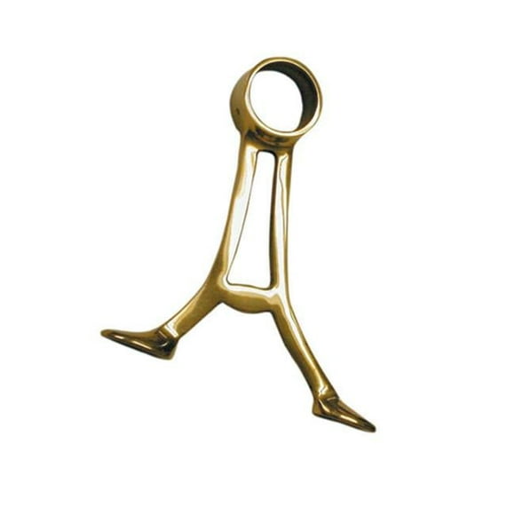 2 In. Floor Bracket - Polished Brass
