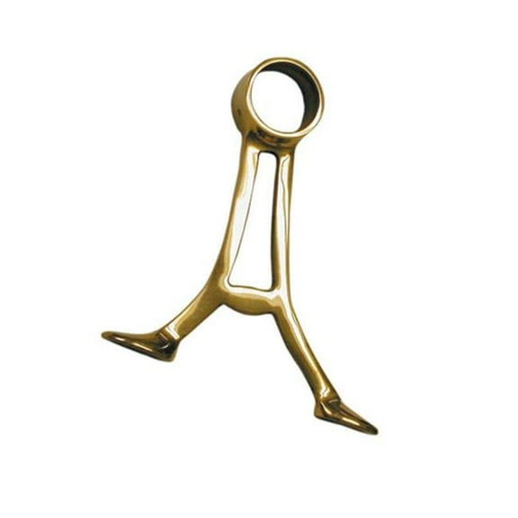 2 In. Floor Bracket - Polished Brass