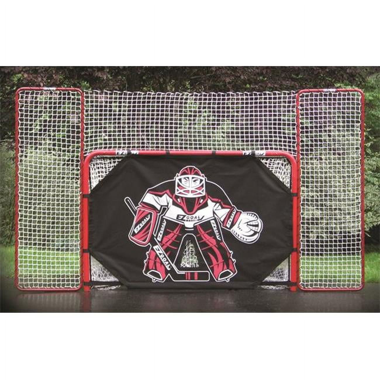 2 In. Folding Hockey Goal With Backstop, Shooter Tutor & Targets