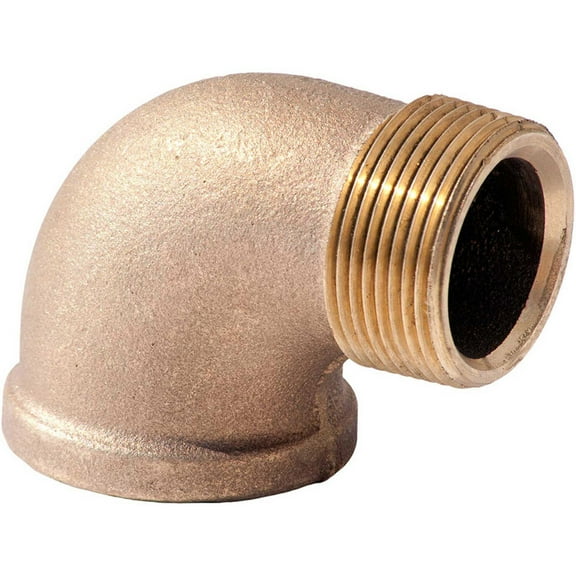 2" 90 Degree Street Elbow, Lead Free Brass, MNPT X FNPT, 125 PSI