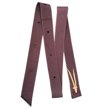 Sangle Sous-ventrière HILASON Western - Nylon Rouge Rembourré - 24 Pouces - Acier Inox