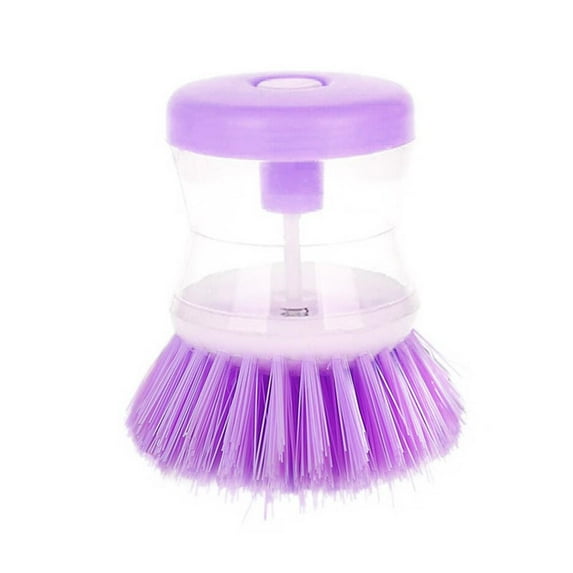 2-in-1 Kitchen Cleaning Brush Pot Dish Brush With Washing Up Liquid Dispenser US C4M5