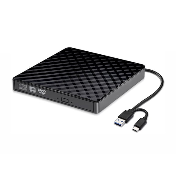 2 In1 USB3.0 Type C Slim External Optical Drives DVD RW CD Writer Drive Burner Reader Player for Laptop Desktop PC