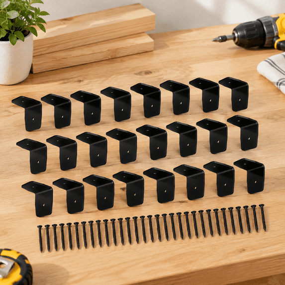 2 Inch 24 Pack Black Galvanized Steel Rafter Clips For Lumber Timber ...