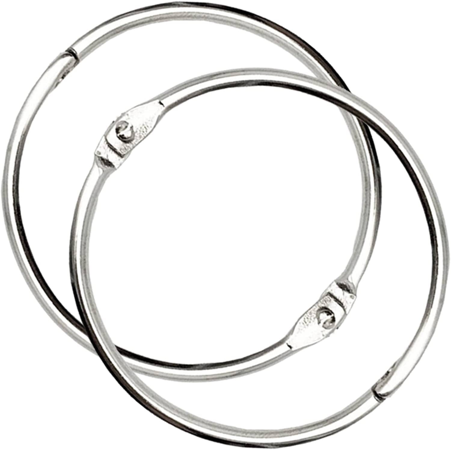 2 Inch 30 Pack Loose Leaf Binder Rings, Nickel Plated Steel Binder ...
