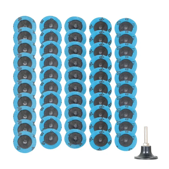 2 Inch 36 - 240 Grit Roll Lock Die Grinder Quick Change Sanding Disc 51 Pack New